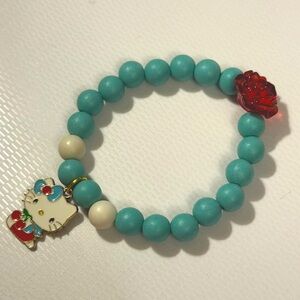 Hello Kitty, Red Rose Charm Bracelet